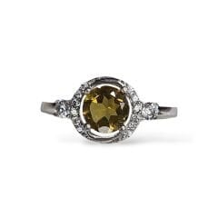 Yuvarlak Kesim Zultanite Taşlı Gümüş Yüzük