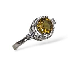 Yuvarlak Kesim Zultanite Taşlı Gümüş Yüzük