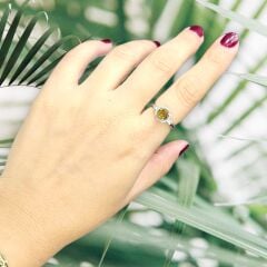 Yuvarlak Kesim Zultanite Taşlı Gümüş Yüzük