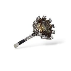 Damla Kesim Zultanite Taşlı Gümüş Yüzük