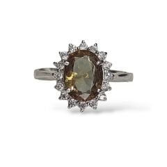 Oval Kesim Zultanite Taşlı Gümüş Yüzük