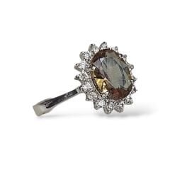 Oval Kesim Zultanite Taşlı Gümüş Yüzük