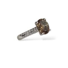 Oval Kesim Zultanite Taşlı Gümüş Yüzük