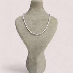 2.5 mm İthal Dönme Yapmayan Gümüş Su yolu Kolye