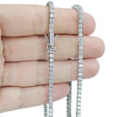 2.5 mm İthal Dönme Yapmayan Gümüş Su yolu Kolye