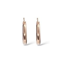 Rose Kaplama Kadın Gümüş Halka Küpe