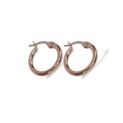 Rose Kaplama Kadın Gümüş Halka Küpe