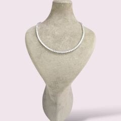 3.5 mm İthal Dönme Yapmayan Gümüş Su yolu Kolye