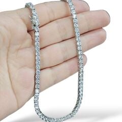 3.5 mm İthal Dönme Yapmayan Gümüş Su yolu Kolye