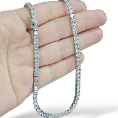 3.5 mm İthal Dönme Yapmayan Gümüş Su yolu Kolye